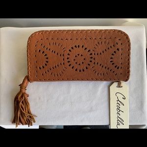 Cleobella Mexicana Soft Wallet in Tan NWT